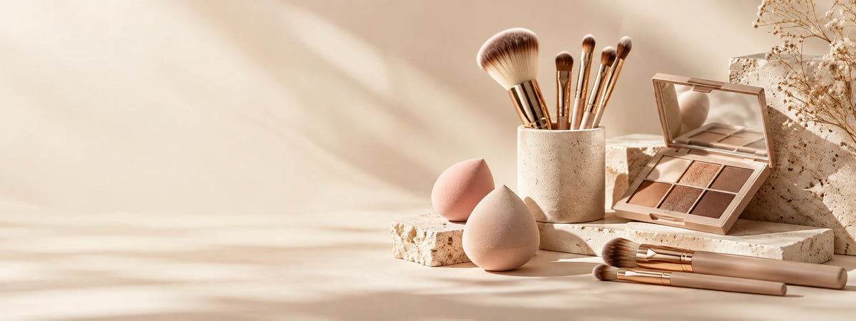 Idlemun makeup brushes, sponges and eyeshadow palette